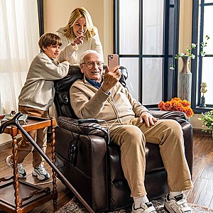 FlexiSpot Oversized Leather Power Lift Recliner with Massage and Heat $289.99 + Free Shipping