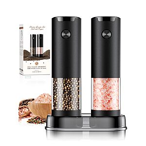 ioion Electric Automatic Salt & Pepper Grinder Set w/ Adjustable Coarseness $10.99 + Free Shipping w/ Prime or on $35+