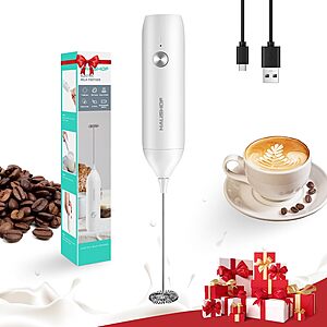 Select Accounts: HAUSHOF USB-C Rechargeable Handheld Milk Frother Wand $4.99 + Free Shipping w/ Prime or on $35+