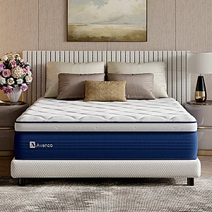 Avenco Airsea 12" King Size Medium Firm Support Hybrid Mattress, CertiPUR-US - $228 @ Walmart