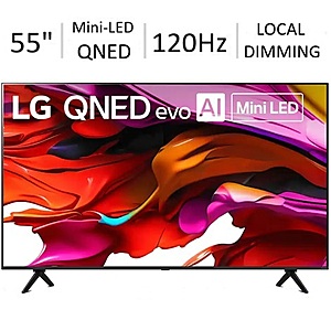LG 55" QNED91A Series evo AI Mini LED 4K UHD Smart TV (2025) @ Best Buy $649.99, 65" @ $799.99