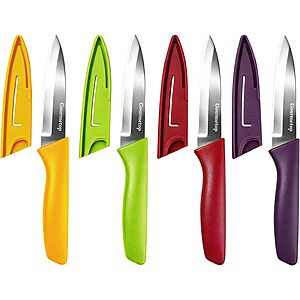 4-Pack Gourmetop 3.8" Paring Knife Set w/ Blade Covers $5.99 + Free Shipping w/ Prime or on $35+