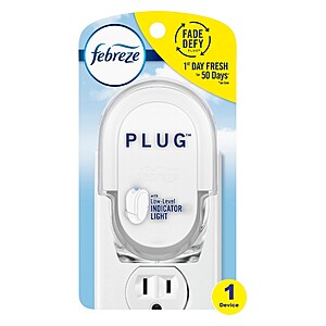 Febreze Odor-Fighting Fade Defy Plug Air Freshener FREE AC