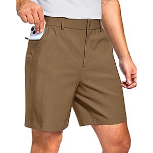Pudolla Men's 7"/9" Stretch Breathable Golf Shorts w/ 3 Pockets (Various) $9.99 + Free Shipping w/ Prime or orders $35+