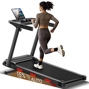 LONTEK 15% Auto Incline Folding Treadmill w/ 3.0HP Motor, Handlebar & LED Screen (400-Lb Capacity) $167.99 + Free Shipping