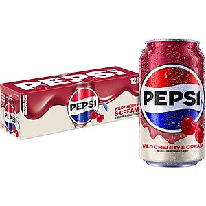 [AC] $15.09 | 3 × 12-Pack 12-Oz Pepsi Cola Soda Pop (Wild Cherry & Cream) ($5.03 each) at Amazon (41.9￠ each)