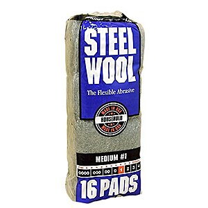 $3.27 | Homax Rhodes American Household Steel Wool, Medium Grade #1, 16 Pads at Amazon