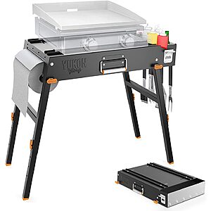 Yukon Glory Universal Portable Grill Table/Flat Top Grill Griddles Stand with Built in Caddy - $69.99 @ Woot!