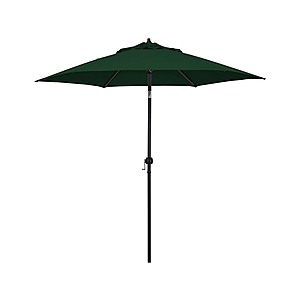 9ft Rd Powdercoated Steel, Crank Open, Push Tilt Patio Umbrella (Hunter Green, Lime Green) - $24.99 @ Woot!