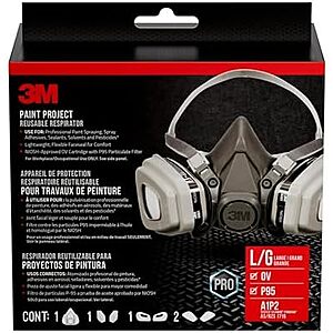 [NEW, SnS] $27.54 | 3M P95 / Organic Vapor Paint Project Reusable Respirator 6311, Large Size, NIOSH-APPROVED at Amazon