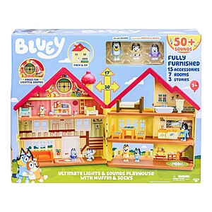 Bluey Ultimate Lights & Sounds Playhouse with Muffin & Socks (Target Exclusive) - $35 $34.99