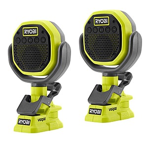 Ryobi ONE+ 18V Cordless VERSE Clamp Speaker 2-Pack (Tools Only) $66