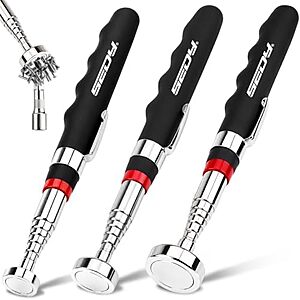 $9.98* | 3-Pk 30" Sedy Extendable Telescoping Magnetic Grabber Tool (30/40/80 Lbs. Force) at Amazon