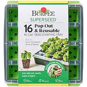$5.75* | Burpee SuperSeed Seed Starting Tray w/ 16 XL Pop-Out Cells at Amazon