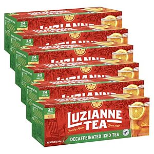 [SnS] $16.99 | 6-Pack 24-Count Luzianne Decaffeinated Iced Tea Bags at Amazon
