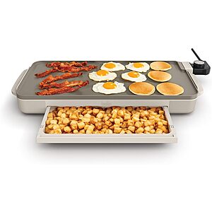 10" x 20" Bella Electric Griddle w/ Warming Tray (Oatmilk) $22.99 + Free Shipping