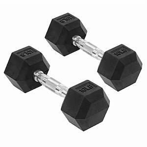 10-Lb Sprint Demon Rubber Hex Dumbbells (2-Pack) $16.82 + Free S&H w/ Walmart+ or on $35+