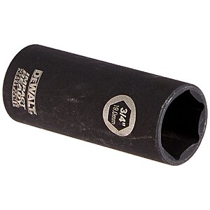 DEWALT DW2290 3/4-Inch IMPACT READY Deep Socket for 3/8-Inch Drive $7.02 + Free Shipping w/ Prime or on $35+