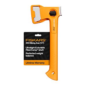 Fiskars X13 Ultralight 13" Camping Hatchet w/ Forged Steel Blade & Sheath $28.18 + Free Shipping w/ Prime or on $35+