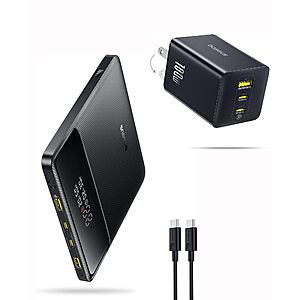 Baseus 100W USB C Charger Block, 3-Port Foldable Compact PPS Wall Charger Bundle with Baseus Laptop Portable Charger 100W 20000mAh $79.99