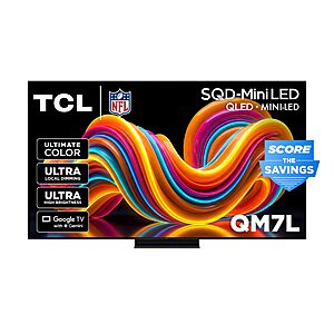 TCL 85 Inch Class QM7L Series | SQD-Mini-LED QLED Smart TV | 85QM7L $1697.99