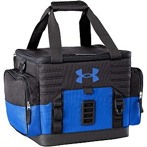 UNDER ARMOUR  	24 can Sideline Cooler Royal (7.99"D x 13.5"W x 11.5"H) $43.78 + Free S&H at Amazon