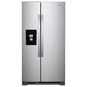 Whirlpool 24.6-cu ft Standard-Depth 36-in Wide Side-by-Side Refrigerator with Ice Maker $1149