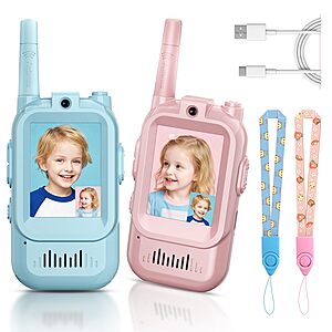Kids Video Walkie Talkies, 2 Pack Long Range Toy Walkie-Talkie for Kids $14.99