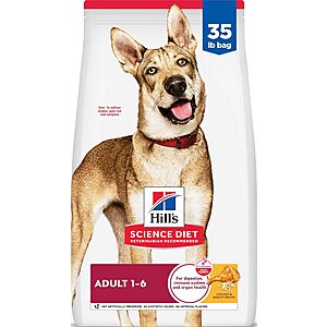 $56.50 or less S&S/Q Hill's Science Diet 35lb Adult ages 1-6 Dry Dog Food