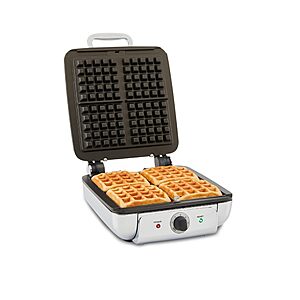 All-Clad Stainless Steel Waffle Maker 4 Section, Thick Belgium Waffle Makers, Upright Storage 1600 Watts, Nonstick, 6 Browning Levels, Dishwasher Safe $179.96