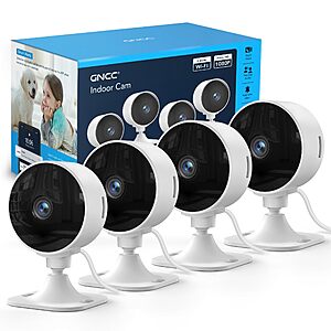 GNCC 2.4GHz Indoor Security Camera for Home, 1080P Baby & Pet Cam 4-Pack $36 + Free Shipping $35.99