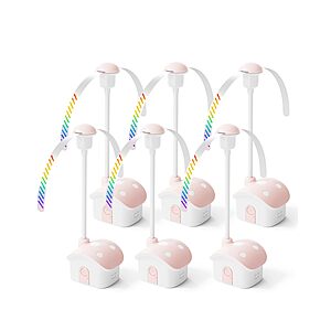 6-Pack Gaiatop Battery Powered Table Fly Fan w/ Flexible Gooseneck (Pink) $14.98 + Free Shipping w/ Prime or on $35+