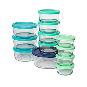 24-Piece Anchor Hocking Food Storage Set w/ SnugFit Lids $26.99 + Free Shipping $39+