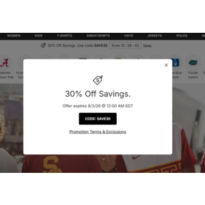 FansEdge 30% Off - Expires 9/3/26