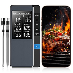 Chihod Smart Wireless Bluetooth Meat Thermometer w/ 2 Probes $33 + Free S/H