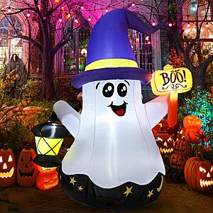 5' GOOSH Wizard Ghost InflatableHalloween Yard Decoration w/ Built-In LED Lights $16.99 + Free Shipping w/ Prime or on $35+
