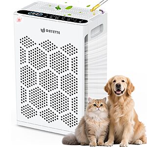 DAYETTE Air Purifiers for Home Large Room Up to 2400 Ft² with HEPA 14 Filter, Pet Air Purifier with Washable Prefilter $52.99