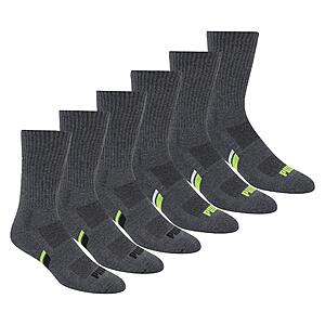 PUMA Men's Crew Socks, grey color, 6 pairs for $8 @ Amazon S&S