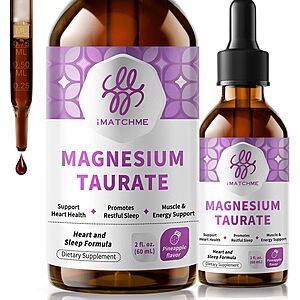 2-Oz iMATCHME Magnesium Taurate Liquid Drops (Pineapple) $4.59 w/ S&S + Free Shipping w/ Prime or on $35+