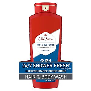 [SnS, AC] $12.93* | 3 × 24-Oz Old Spice Men's Refreshing 2-in-1 Hair & Body Wash Conditioner ($4.31 each) at Amazon