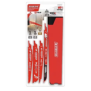 6-Piece Milwaukee 9" 8 TPI Bi-Metal & Carbide Thick Metal Reciprocating Saw Blade Set $9.00 + Free Store Pickup at Home Depot