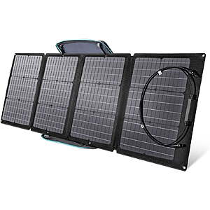 EF EcoFlow 110W Portable Solar Panel for Power Station, Foldable Solar Charger with Adjustable Kickstand, Waterproof IP67 for Outdoor Camping,RV,off Grid System $169