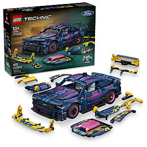 LEGO Technic Custom Garage Ford Mustang GT Set# 42236 $79
