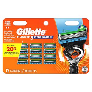 36 Count Gillette Fusion5 ProGlide Razor for Men Blade Refills - $79.98 AC (YMMV)