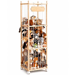 15.7" x 53.5" TANONE Stuffed Animal Storage Tower w/ Wheels $29.69 + Free Shipping w/ Prime or on $35+