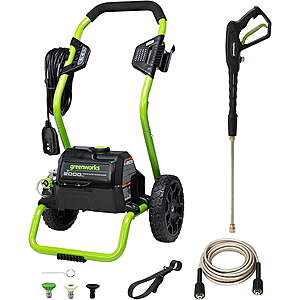 Greenworks 2000 Max PSI, 1.1 GPM (13 Amp) Electric Pressure Washer GPW2000-1RG $96.21
