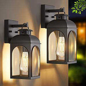 Amazon – EJIAXIN 2-Pack Outdoor Wall Lights - $34.99 w/ Code