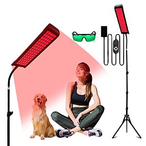 Amazon – Red & Infrared Light Therapy Lamp w/ Stand - $14.99 w/ Code