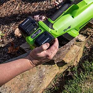 Greenworks 2x24V Blower (2) 5 AH Batteries and Dual Port Charger $149.99 free shipping Costco.com