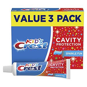 3-Pack 4.6-Oz Crest Kid's Sparkle Fun Cavity Protection Toothpaste $4.22 w/ S&S + Free Shipping w/ Prime or on $35+